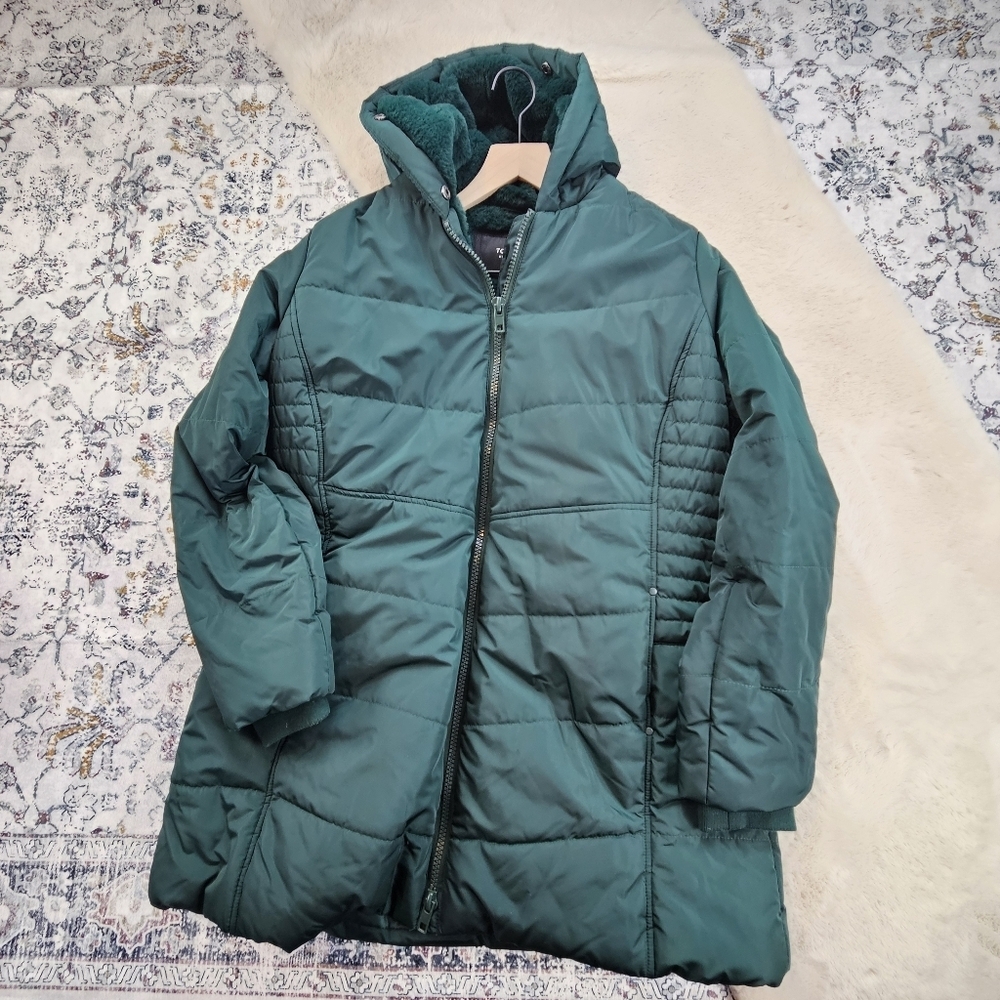 Torrid Fit & Flare Cinch Puffer Green 0